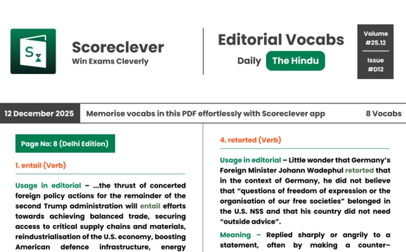 Editorial Vocabulary PDF preview - page showing formatted content